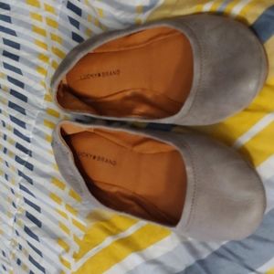 Lucky brand slip on ballet flats gray size 8.5 women's new never worn
